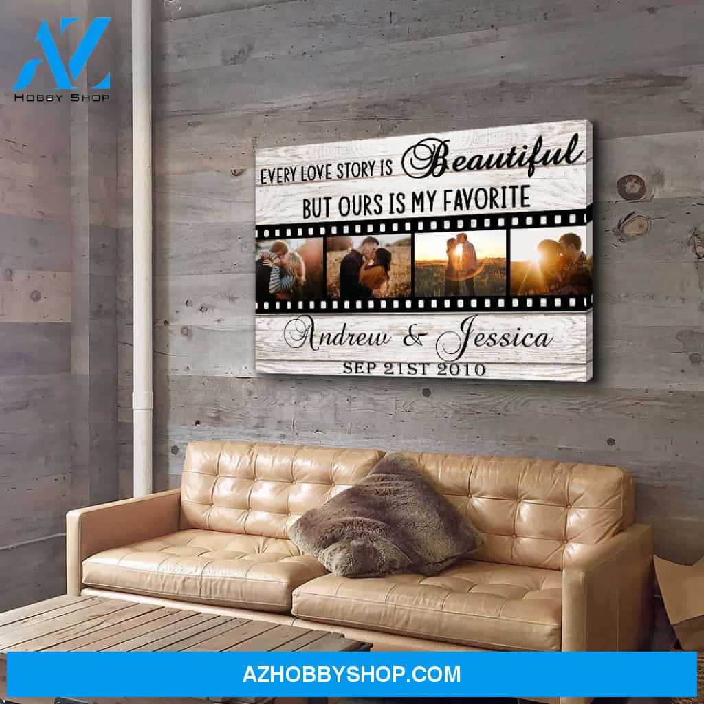 Our Love Story - Personalized Custom Photo Canvas