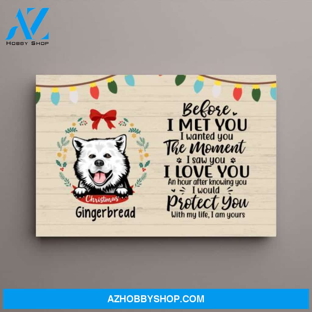 Personalized Canvas, Before I Met You, Christmas Theme, Christmas Gift for Dog Lovers