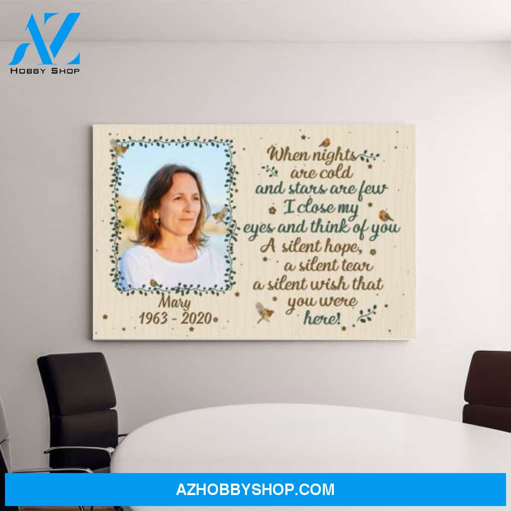 Personalized Canvas, When Nights Are Cold, Memorial Gift For Loss Of Family Members
