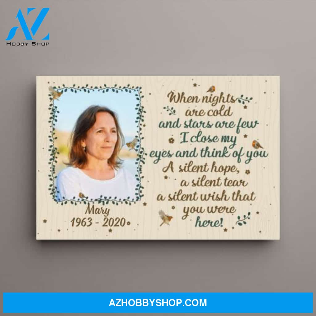 Personalized Canvas, When Nights Are Cold, Memorial Gift For Loss Of Family Members