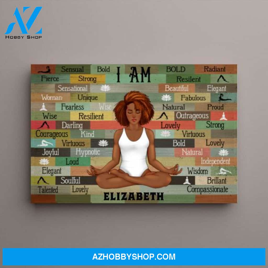 Personalized Canvas, Yoga Sexy Girl, Gift for Yoga Lovers