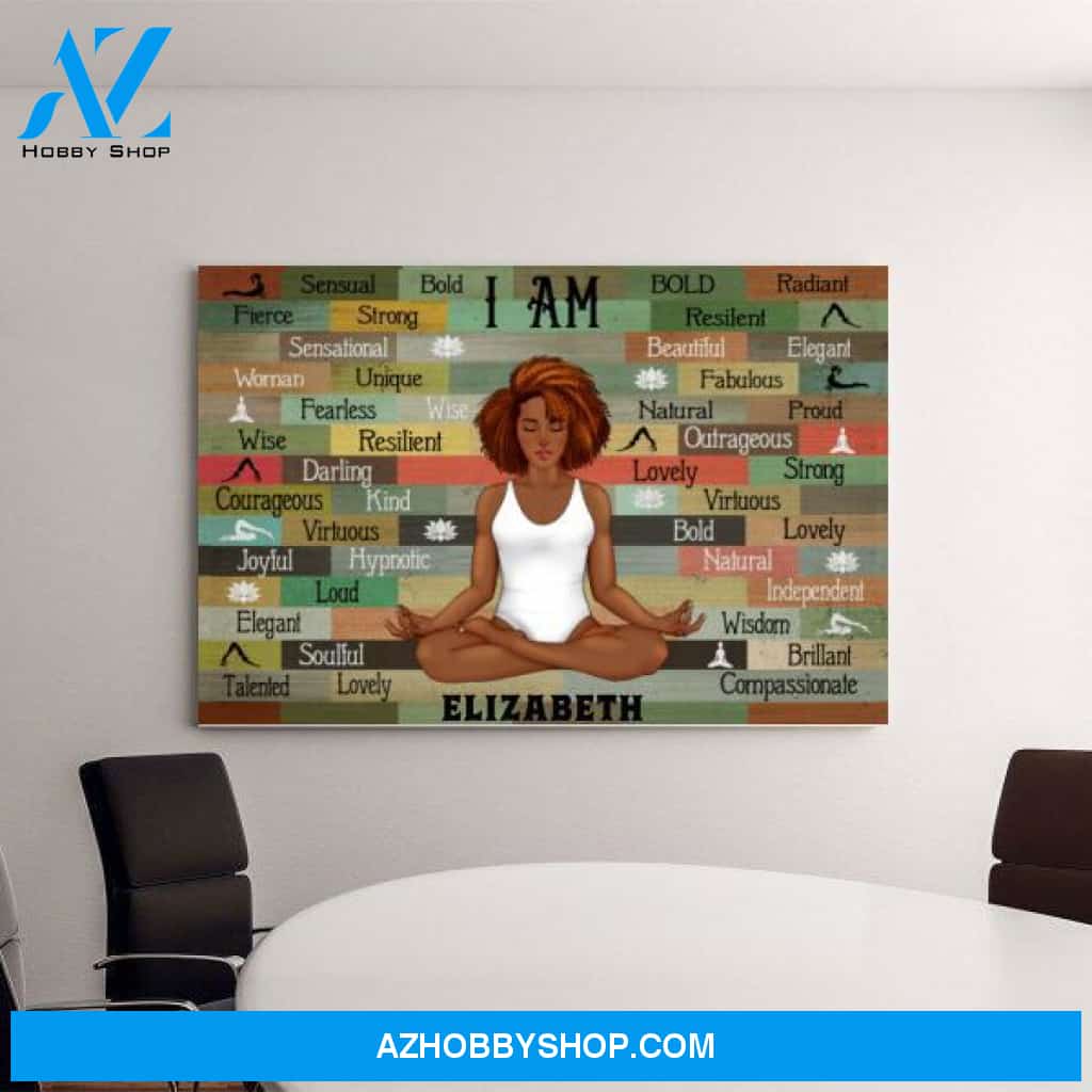 Personalized Canvas, Yoga Sexy Girl, Gift for Yoga Lovers