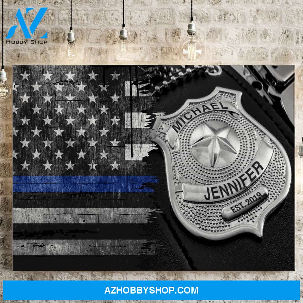 Police Badge Names Premium Canvas