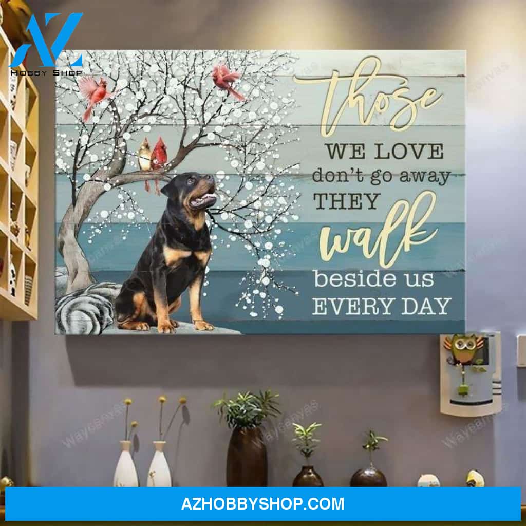 Rottweiler - They walk beside us every day Landscape Canvas Prints - Wall Art