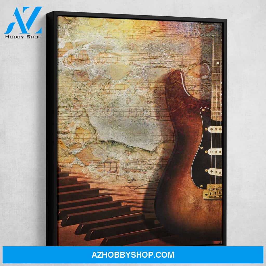 Rustic Guitar Premium Canvas