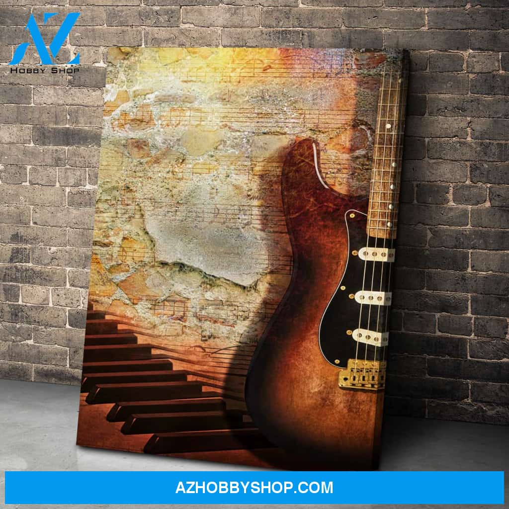 Rustic Guitar Premium Canvas