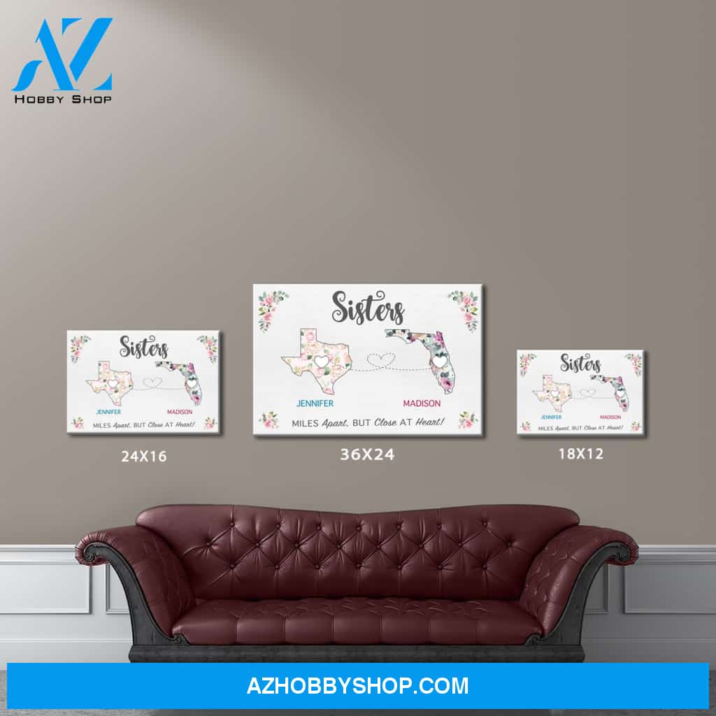 Sister State Floral Premium Canvas
