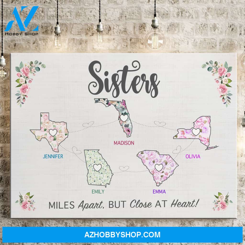 Sister State Floral Premium Canvas