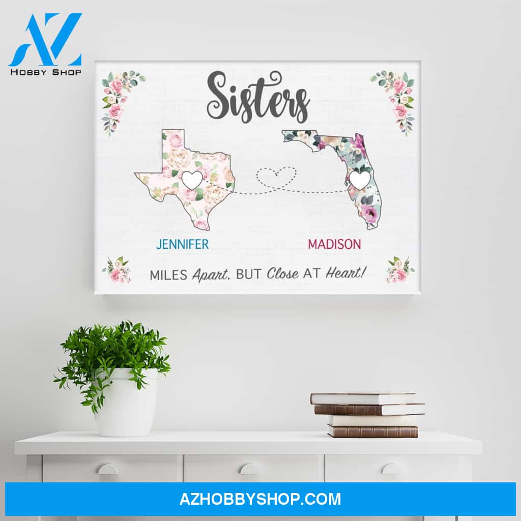 Sister State Floral Premium Canvas