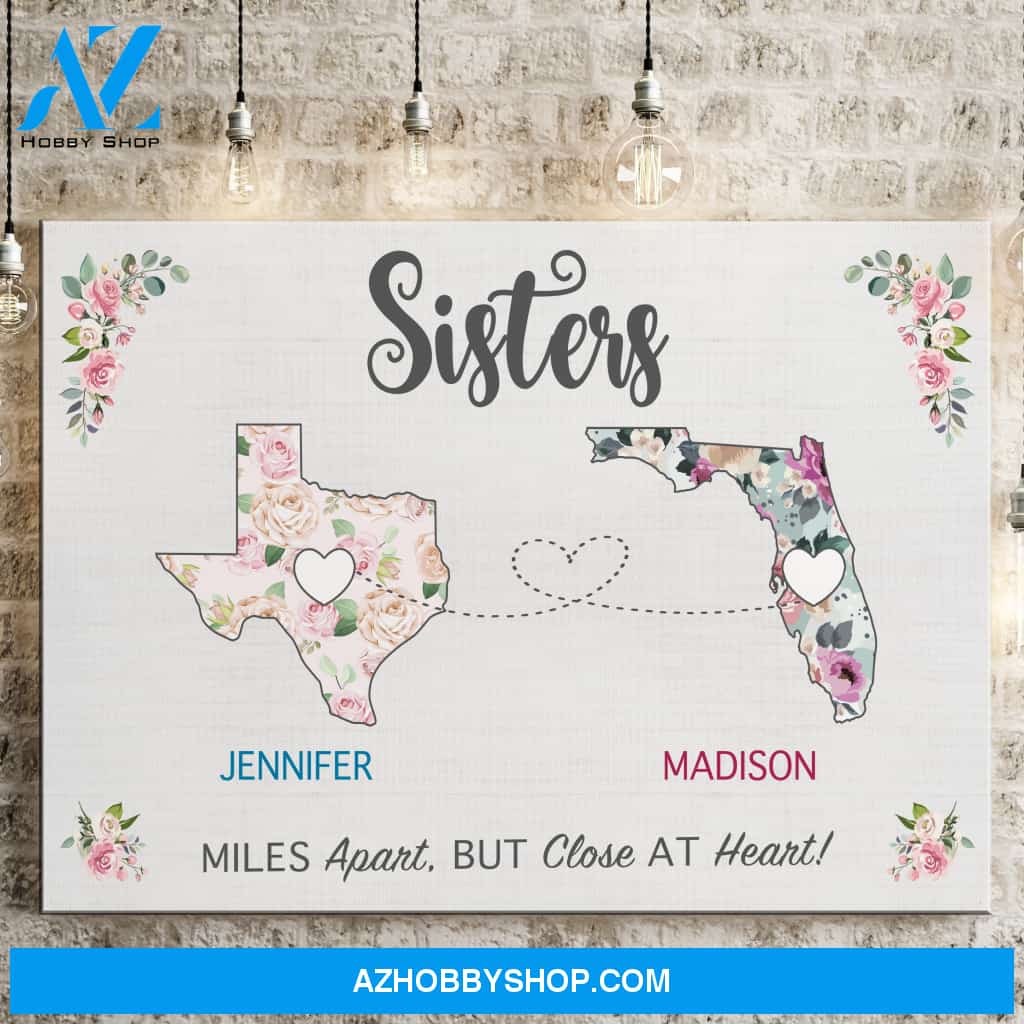 Sister State Floral Premium Canvas