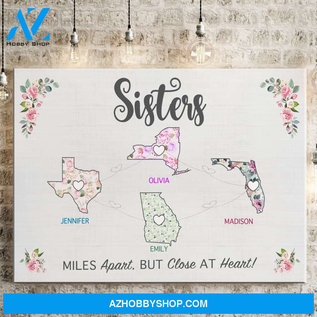 Sister State Floral Premium Canvas