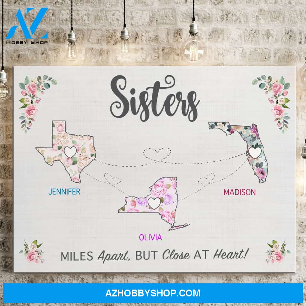 Sister State Floral Premium Canvas
