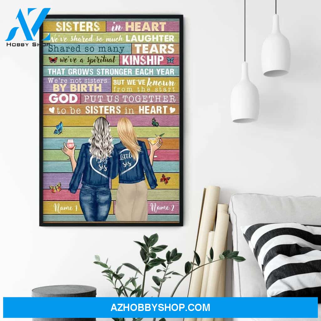 Sisters In Heart Poster & Canvas