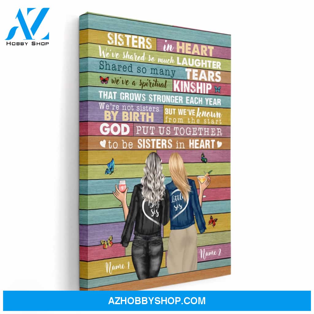 Sisters In Heart Poster & Canvas