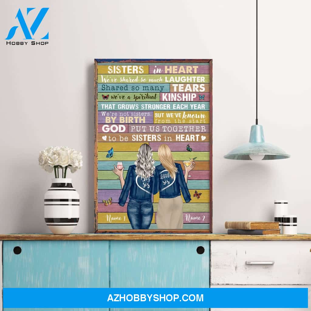 Sisters In Heart Poster & Canvas