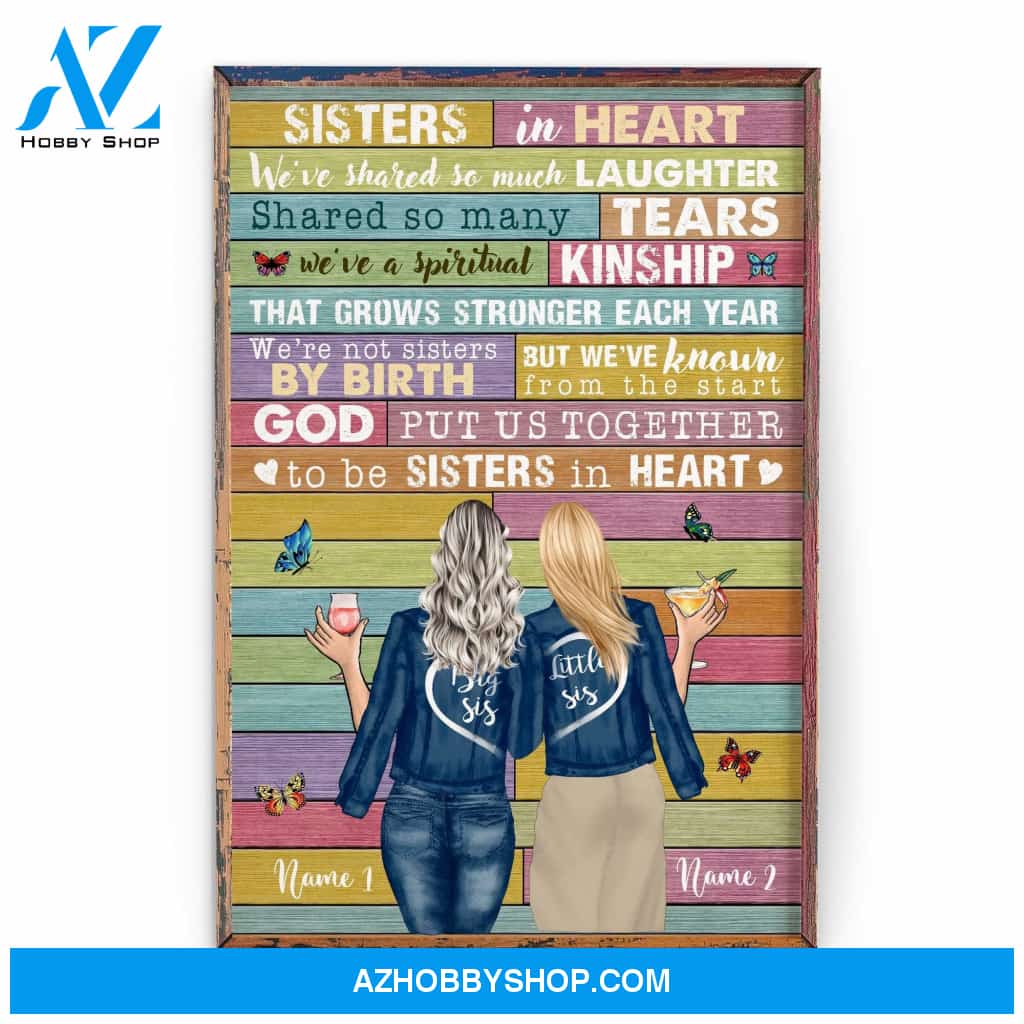 Sisters In Heart Poster & Canvas