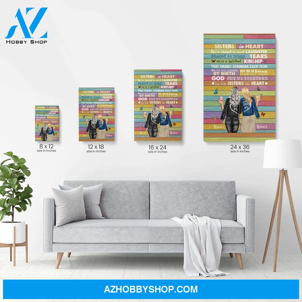Sisters In Heart Poster & Canvas