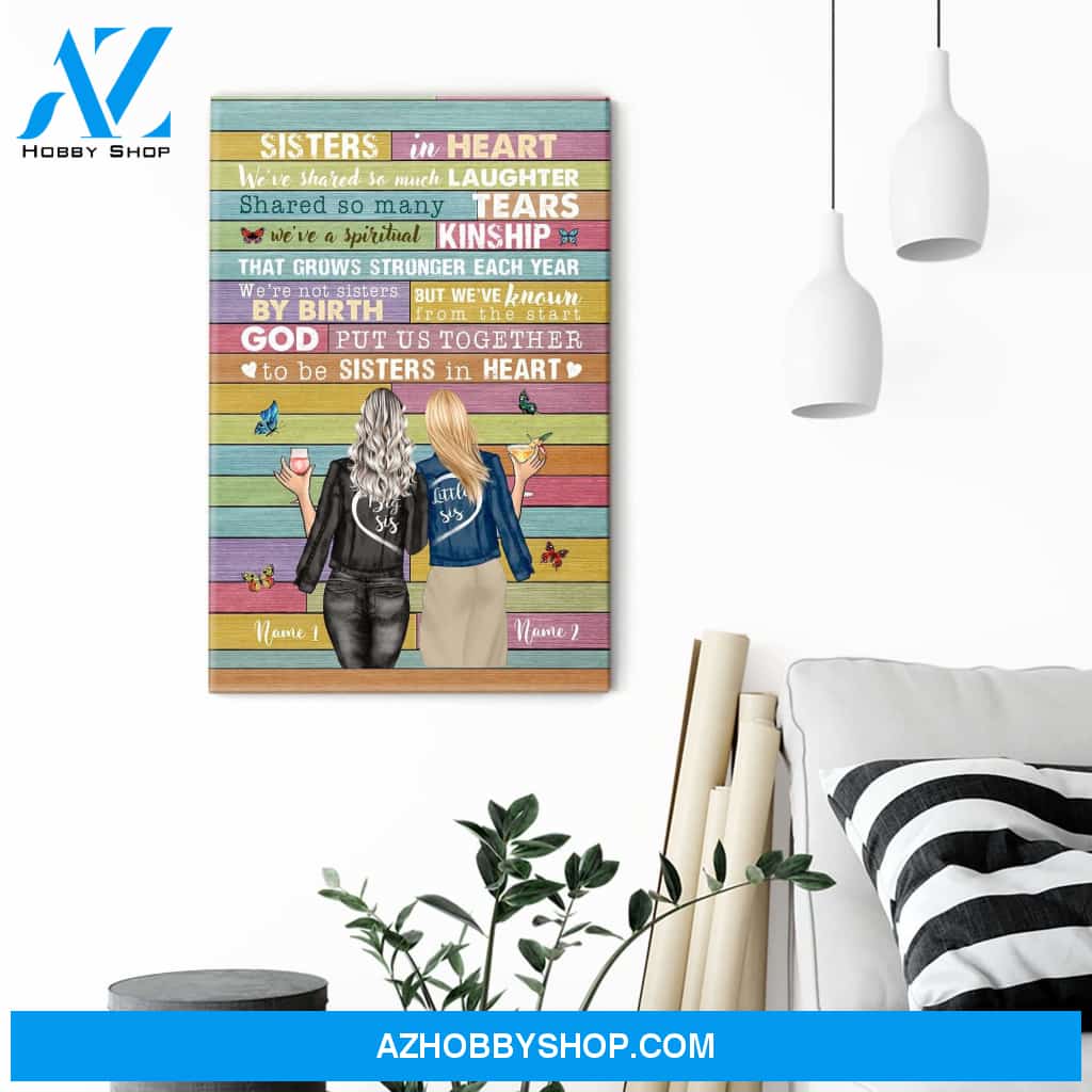 Sisters In Heart Poster & Canvas