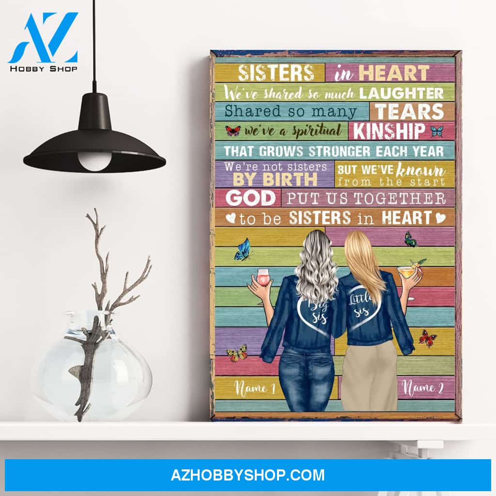 Sisters In Heart Poster & Canvas