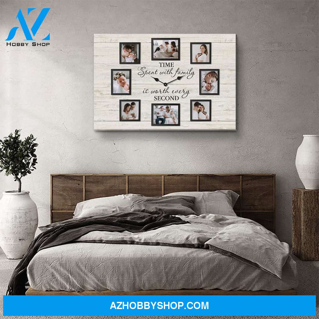 Spent Time With Family - Personalized Custom Photo Canvas