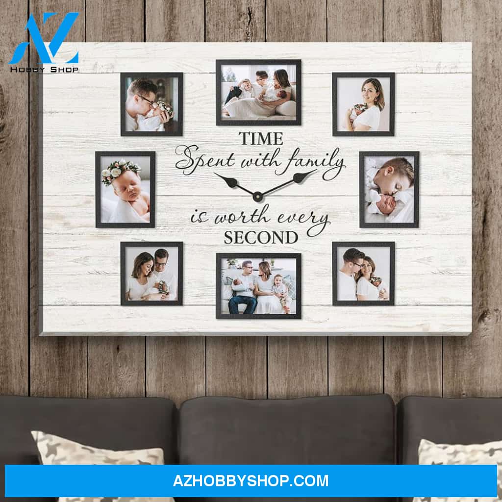 Spent Time With Family - Personalized Custom Photo Canvas