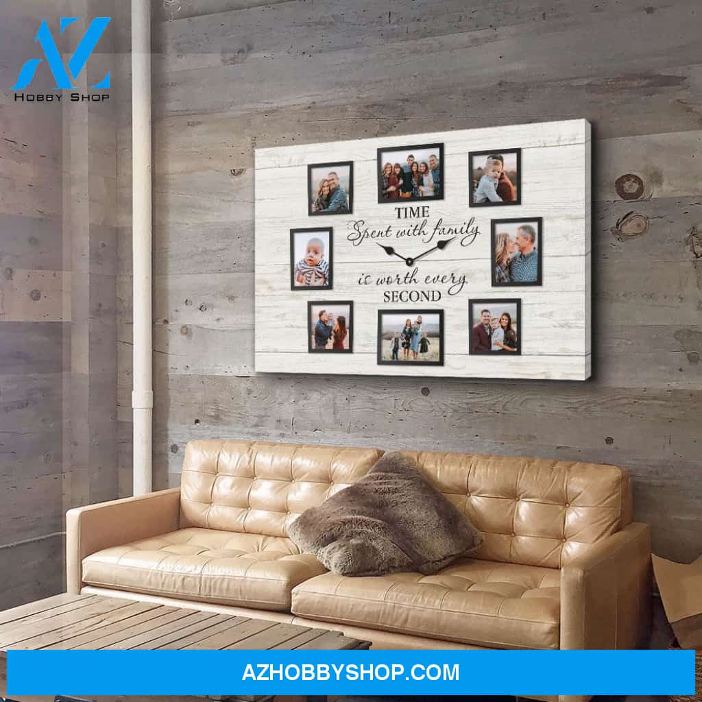 Spent Time With Family - Personalized Custom Photo Canvas