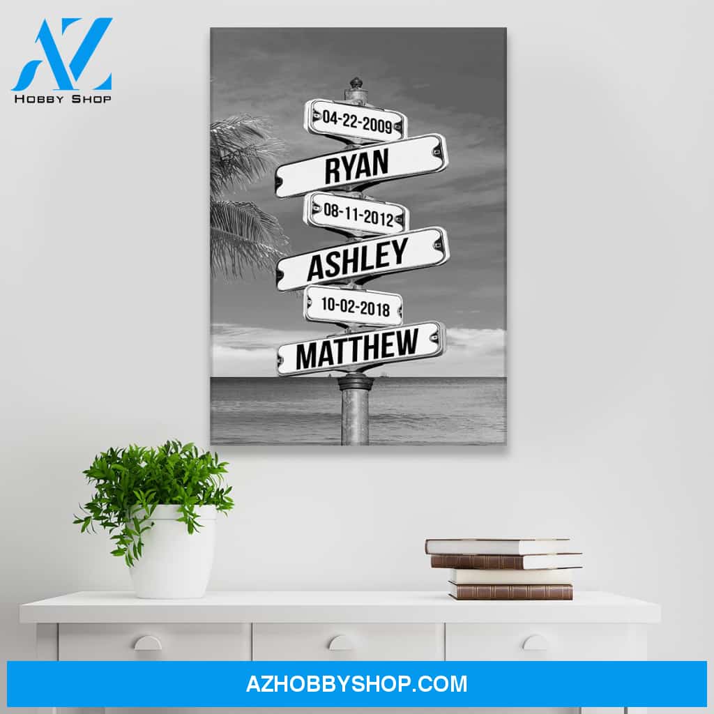 Street Sign Names Premium Canvas