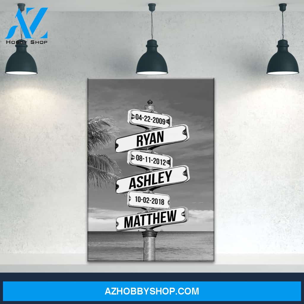 Street Sign Names Premium Canvas