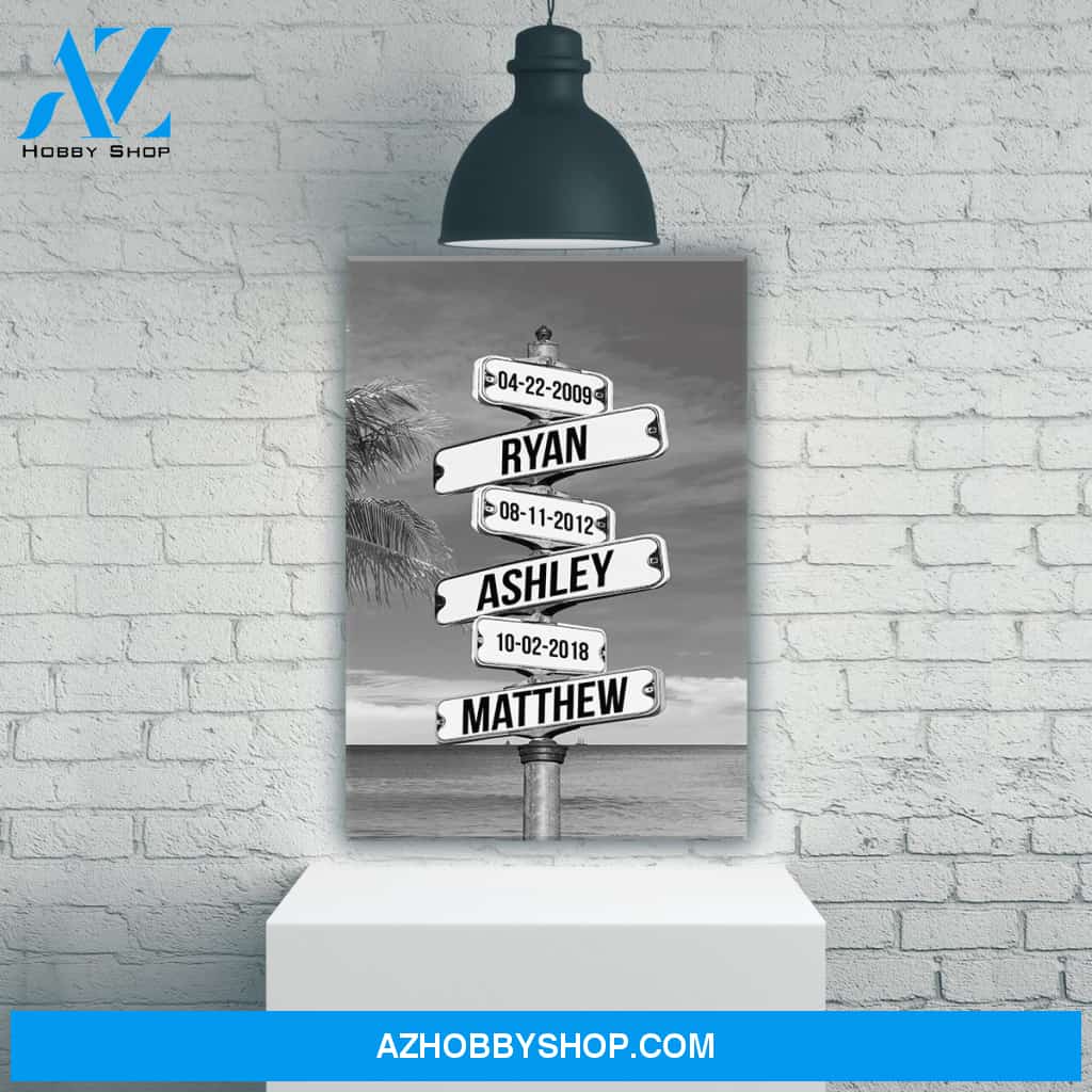 Street Sign Names Premium Canvas