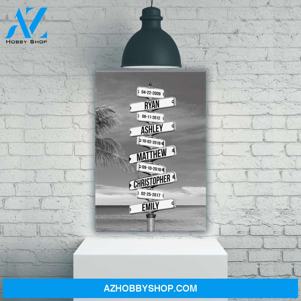 Street Sign Names Premium Canvas