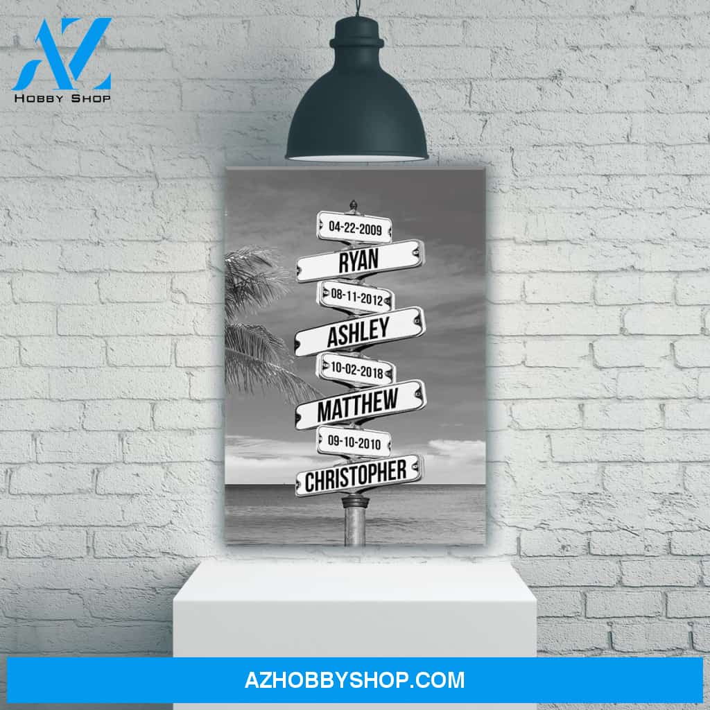 Street Sign Names Premium Canvas