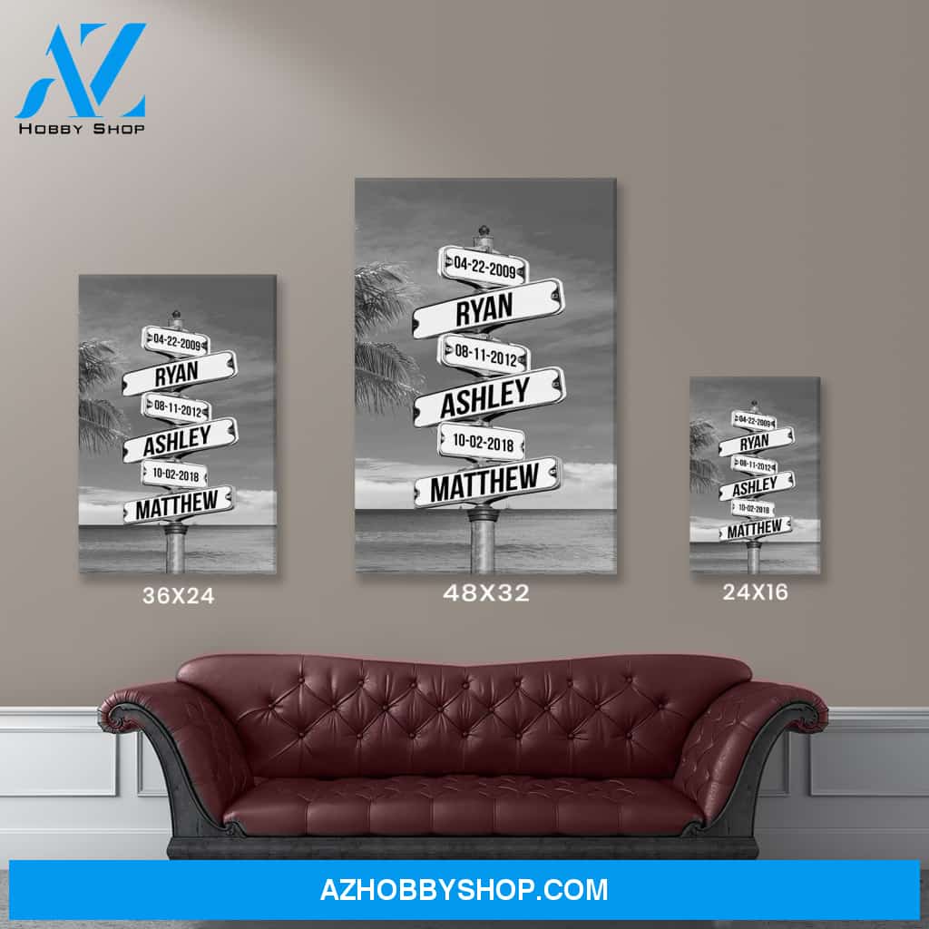 Street Sign Names Premium Canvas