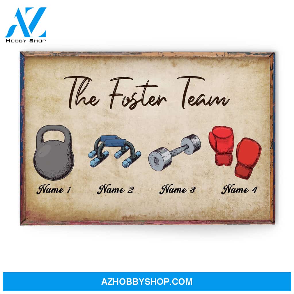The Foster Team, Fitness Custom Canvas/Poster, Gift For Fitness Lovers