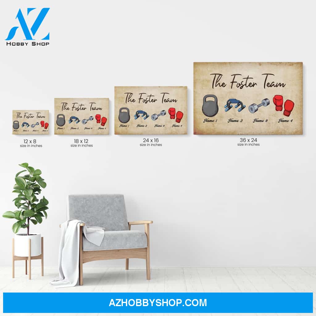 The Foster Team, Fitness Custom Canvas/Poster, Gift For Fitness Lovers