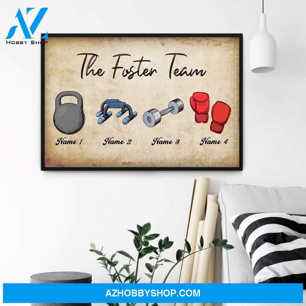The Foster Team, Fitness Custom Canvas/Poster, Gift For Fitness Lovers
