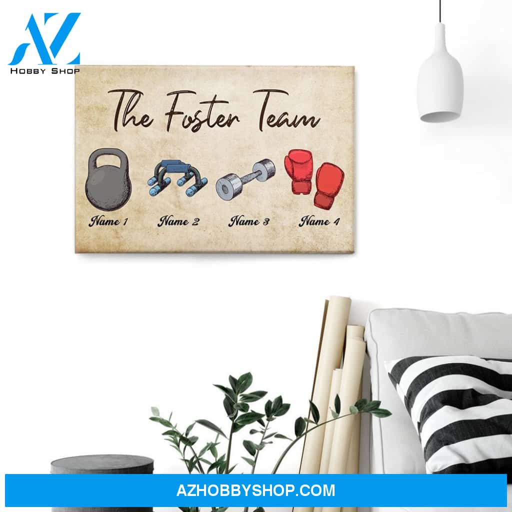 The Foster Team, Fitness Custom Canvas/Poster, Gift For Fitness Lovers