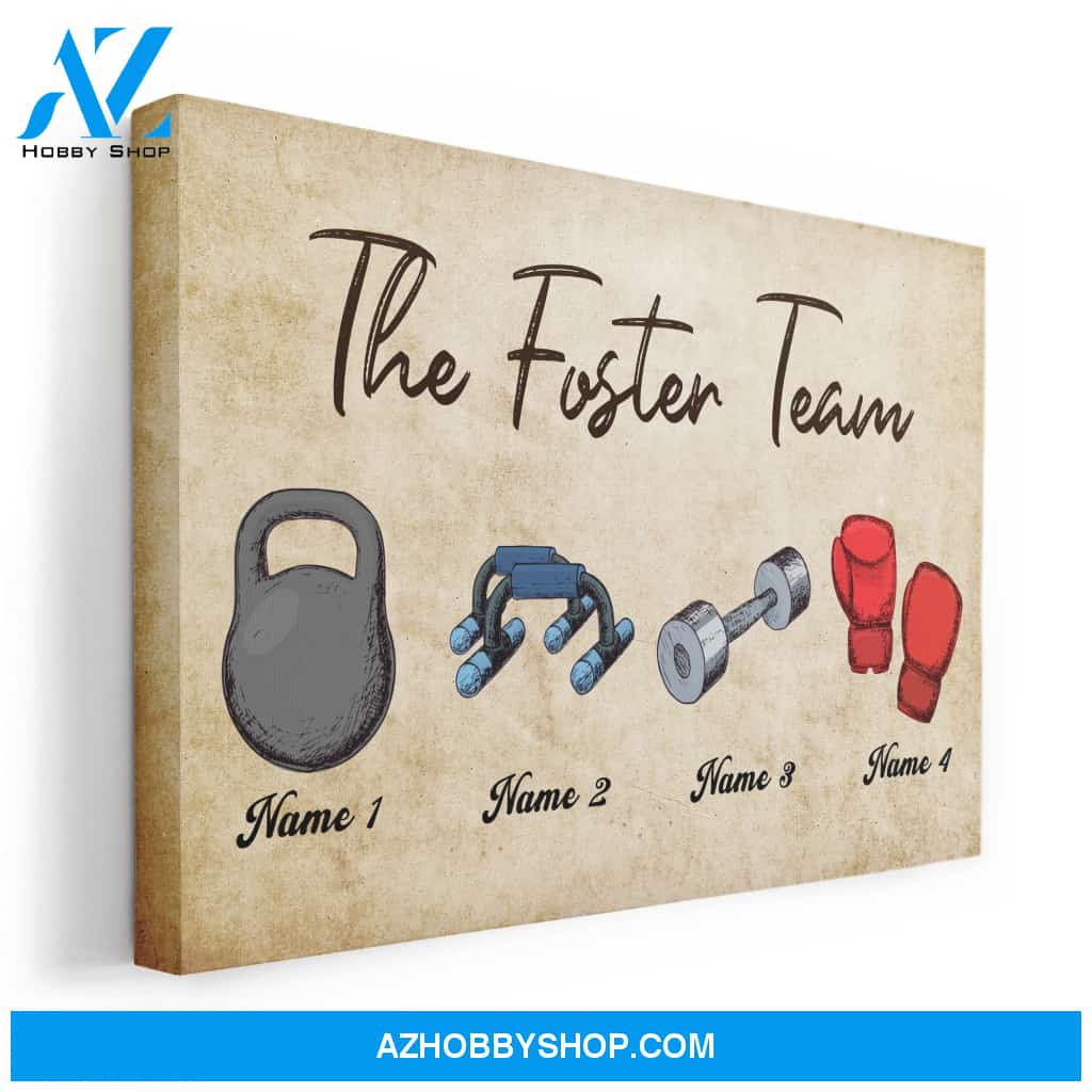 The Foster Team, Fitness Custom Canvas/Poster, Gift For Fitness Lovers