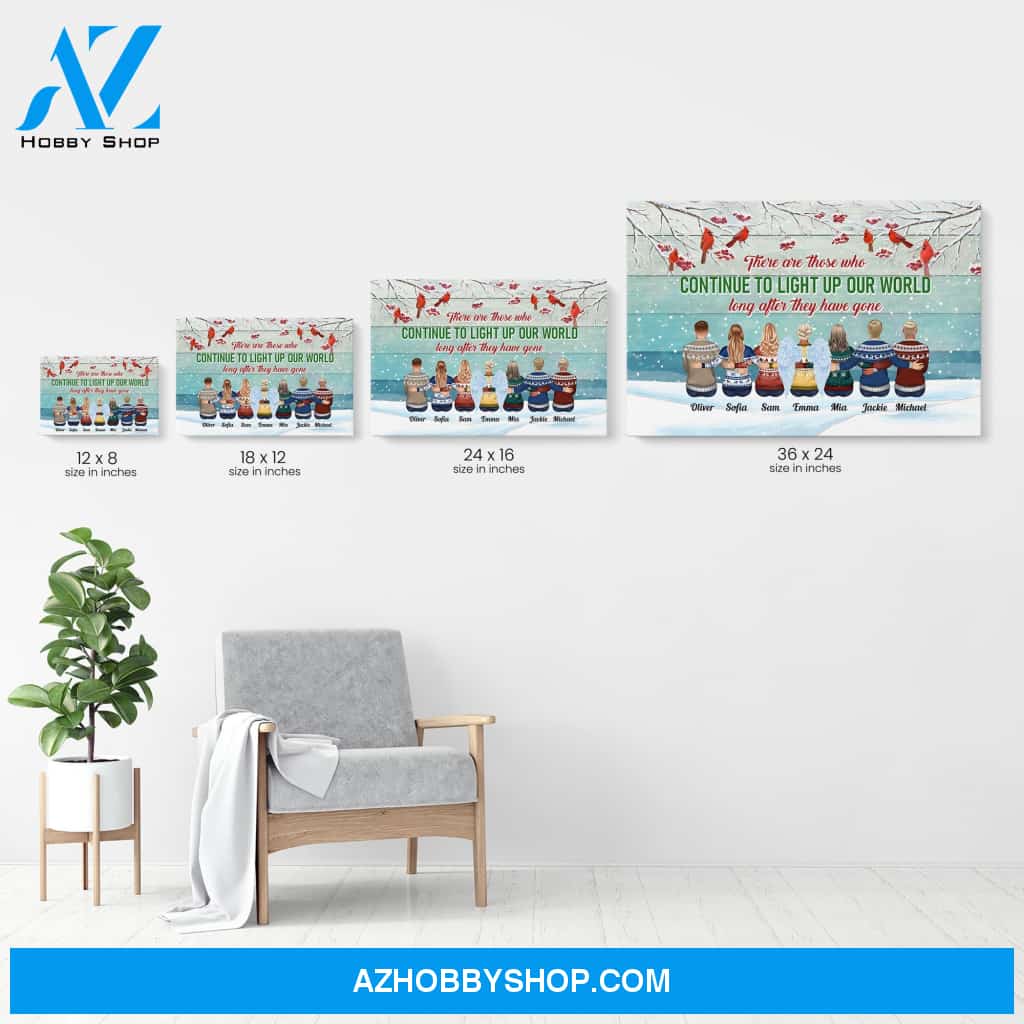 Those Who Light Up Our World - Personalized Canvas - Christmas Gift For Family Members