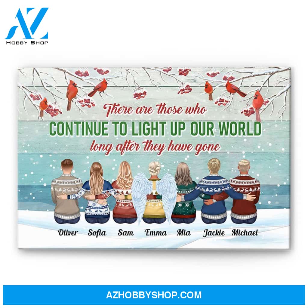 Those Who Light Up Our World - Personalized Canvas - Christmas Gift For Family Members