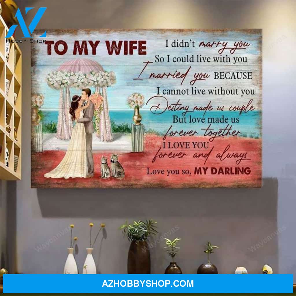 To my wife - Love made us forever together - Couple Landscape Canvas Prints - Wall Art