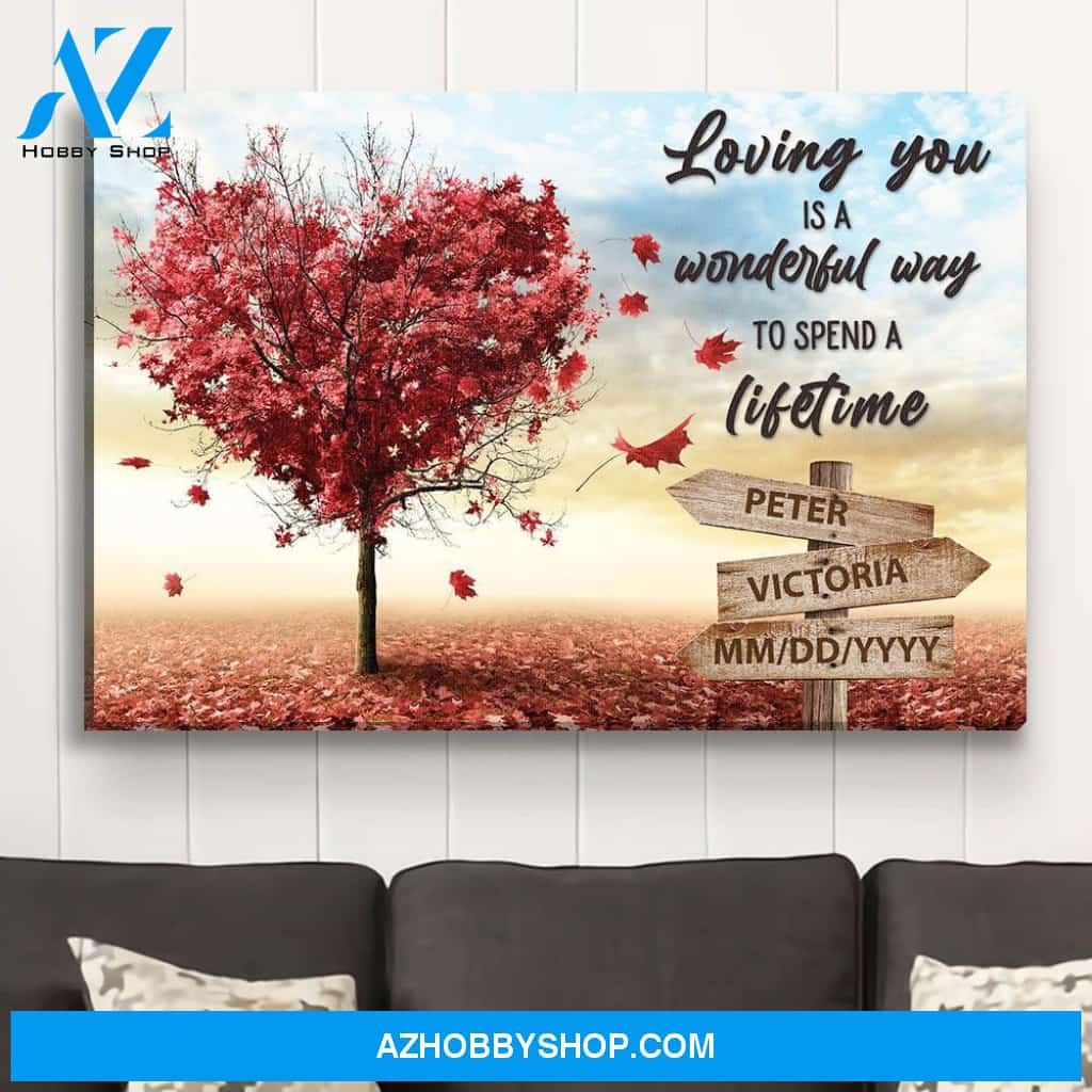 Tree Of Love - Personalized Custom Name Canvas