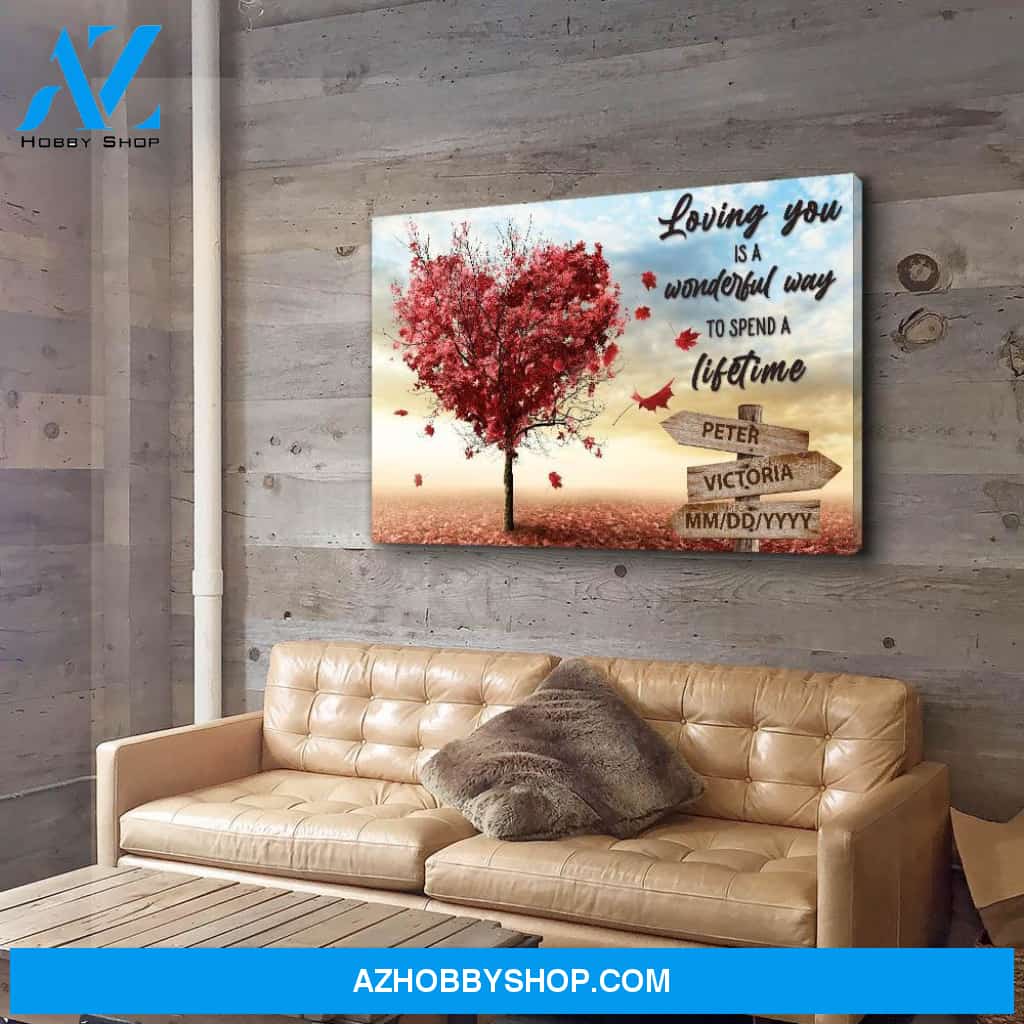Tree Of Love - Personalized Custom Name Canvas