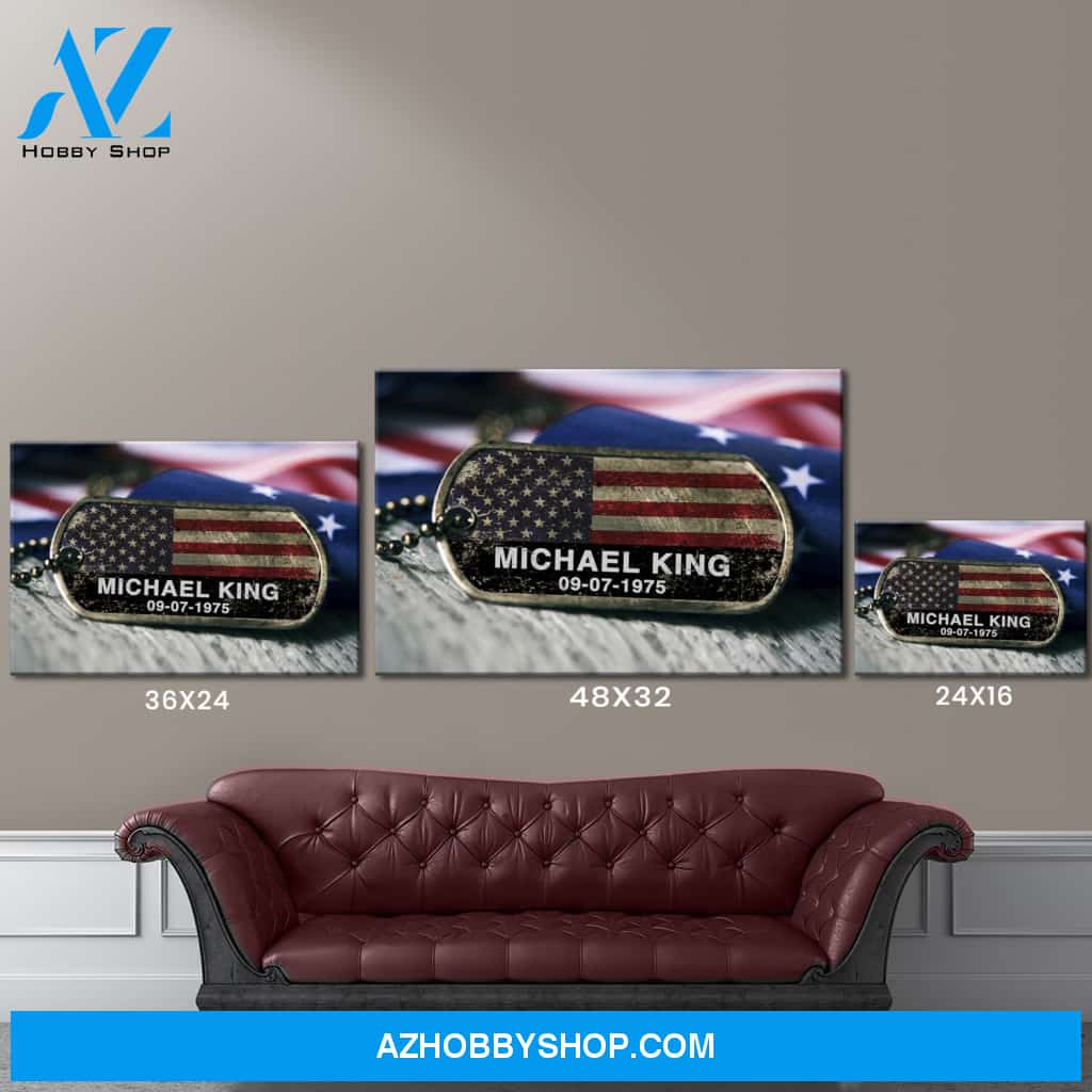 Veteran Name Premium Canvas