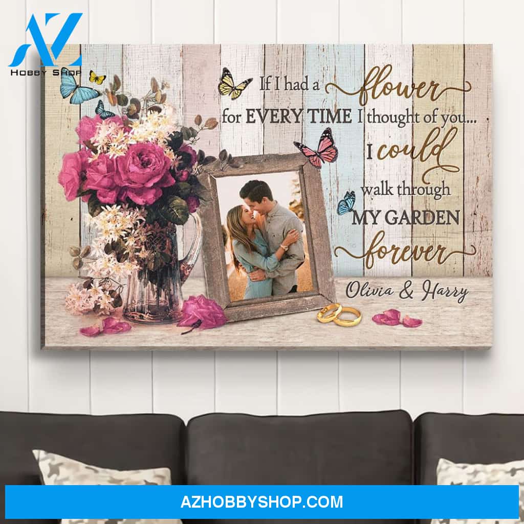 Walk Through My Garden - Personalized Custom Photo Canvas