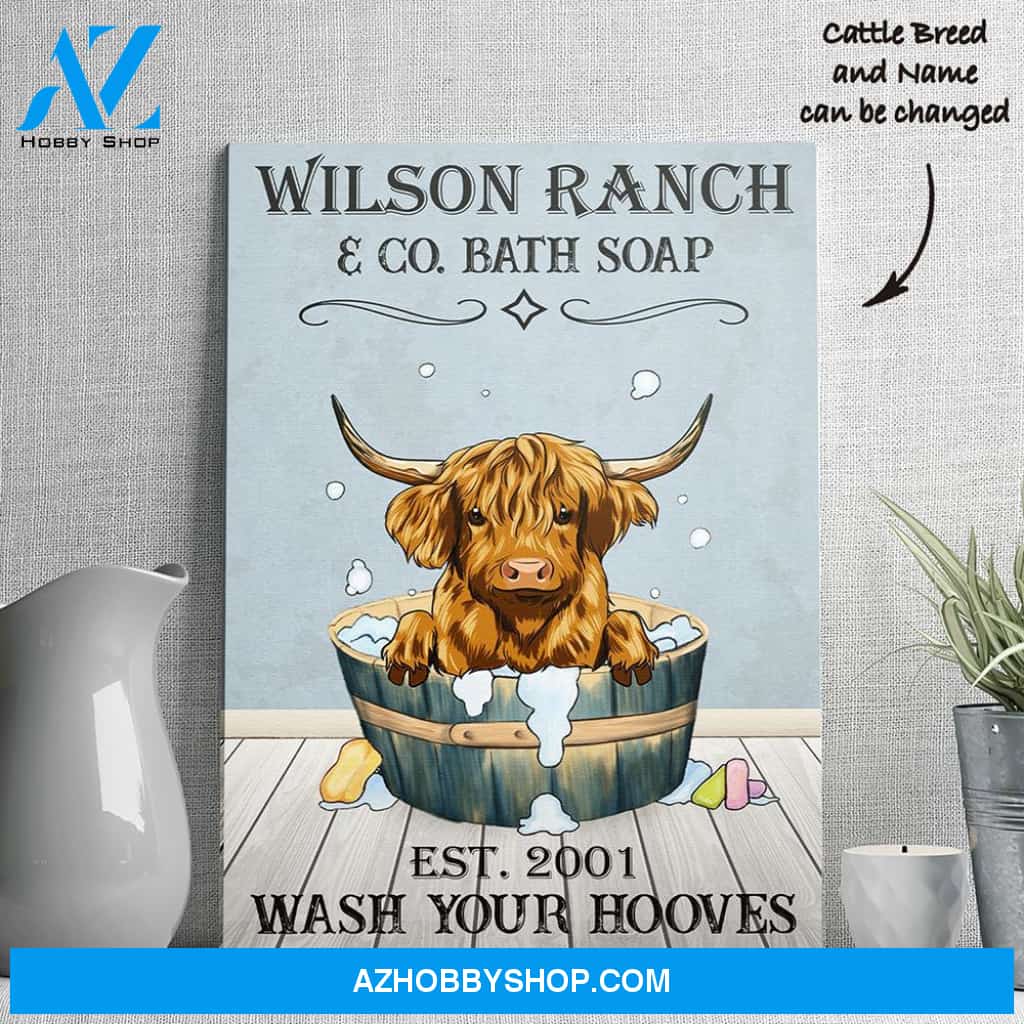 Wash Your Hooves - Personalized Custom Canvas