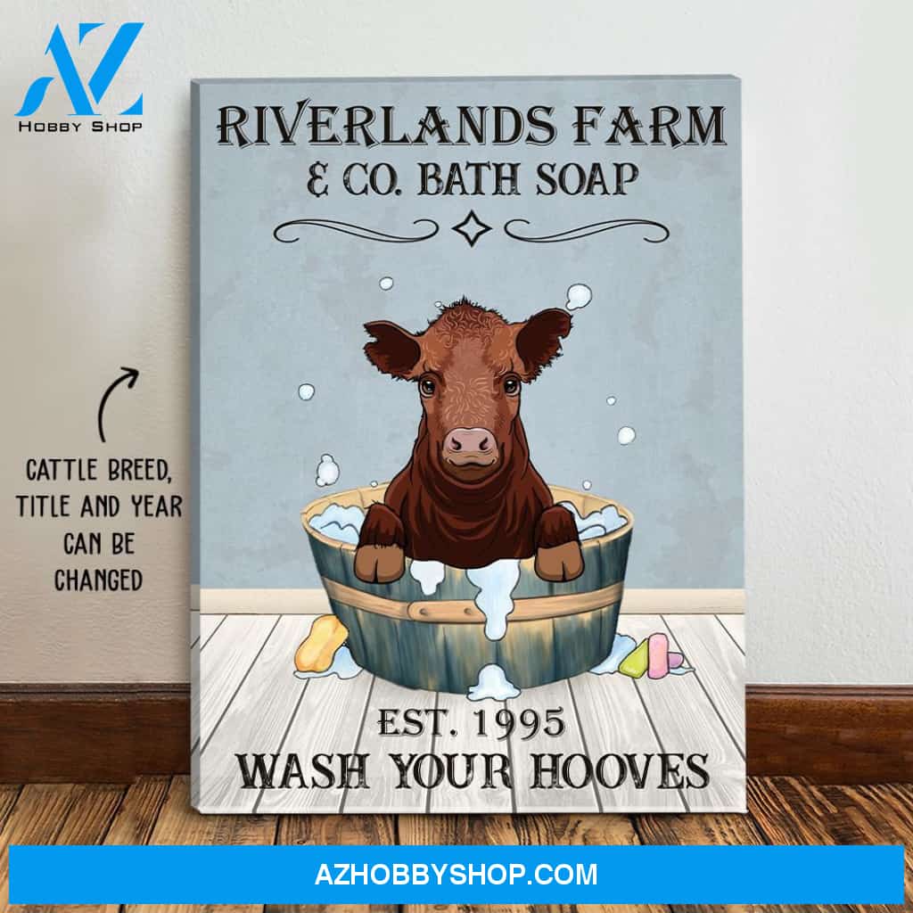 Wash Your Hooves - Personalized Custom Canvas