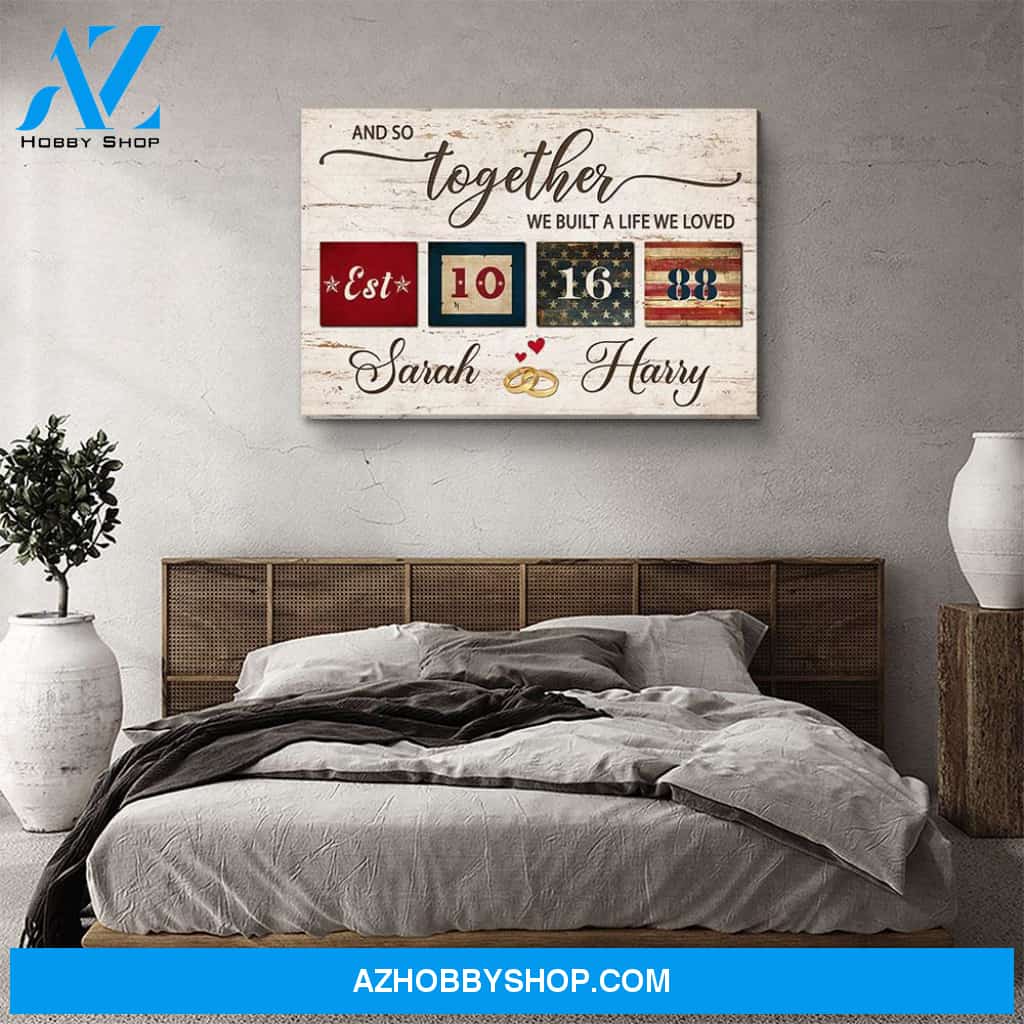 We Built A Life - Personalized Custom Name Canvas