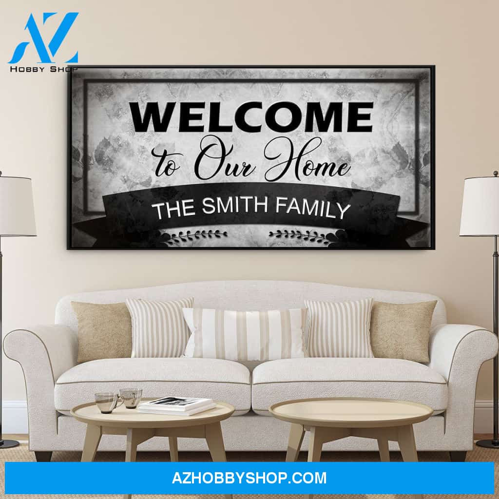 Welcome To Our Home V2 Personalized Premium Canvas