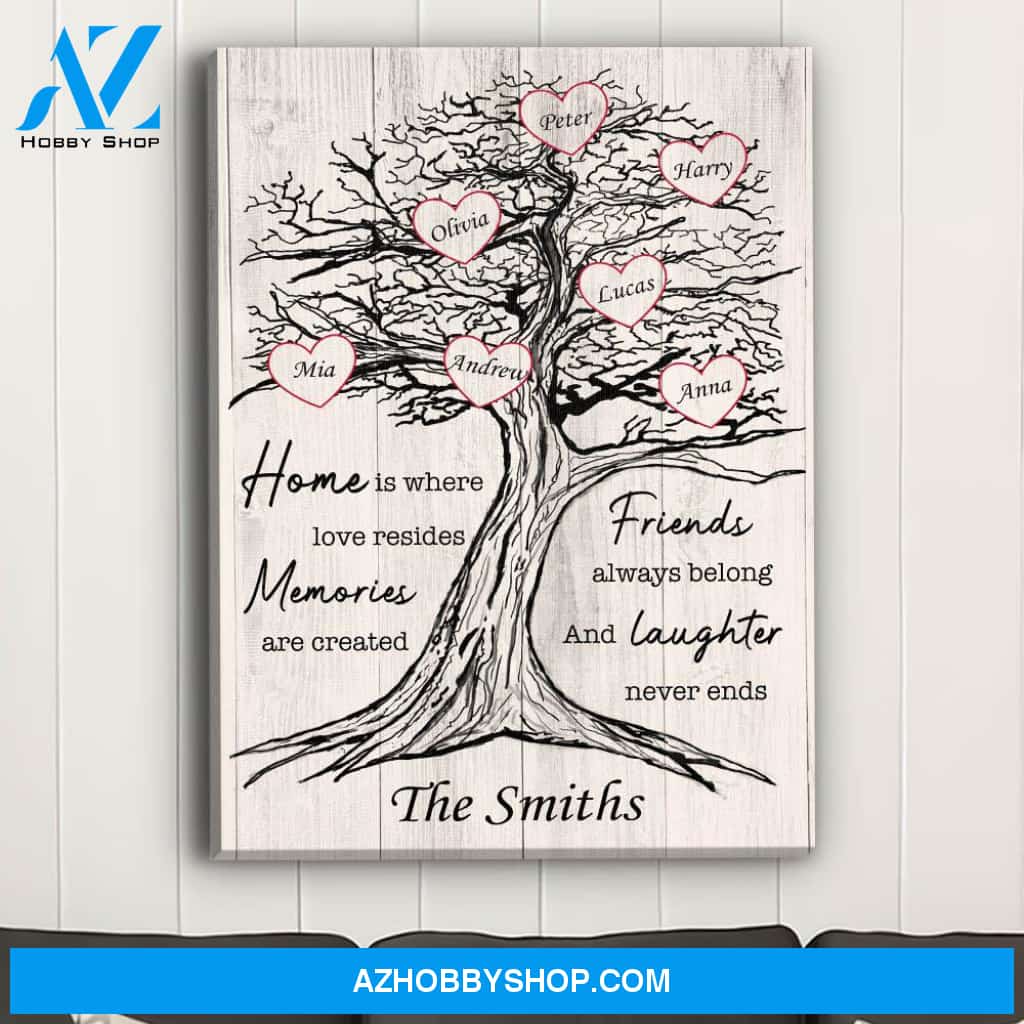 Where Love Resides - Personalized Custom Name Canvas