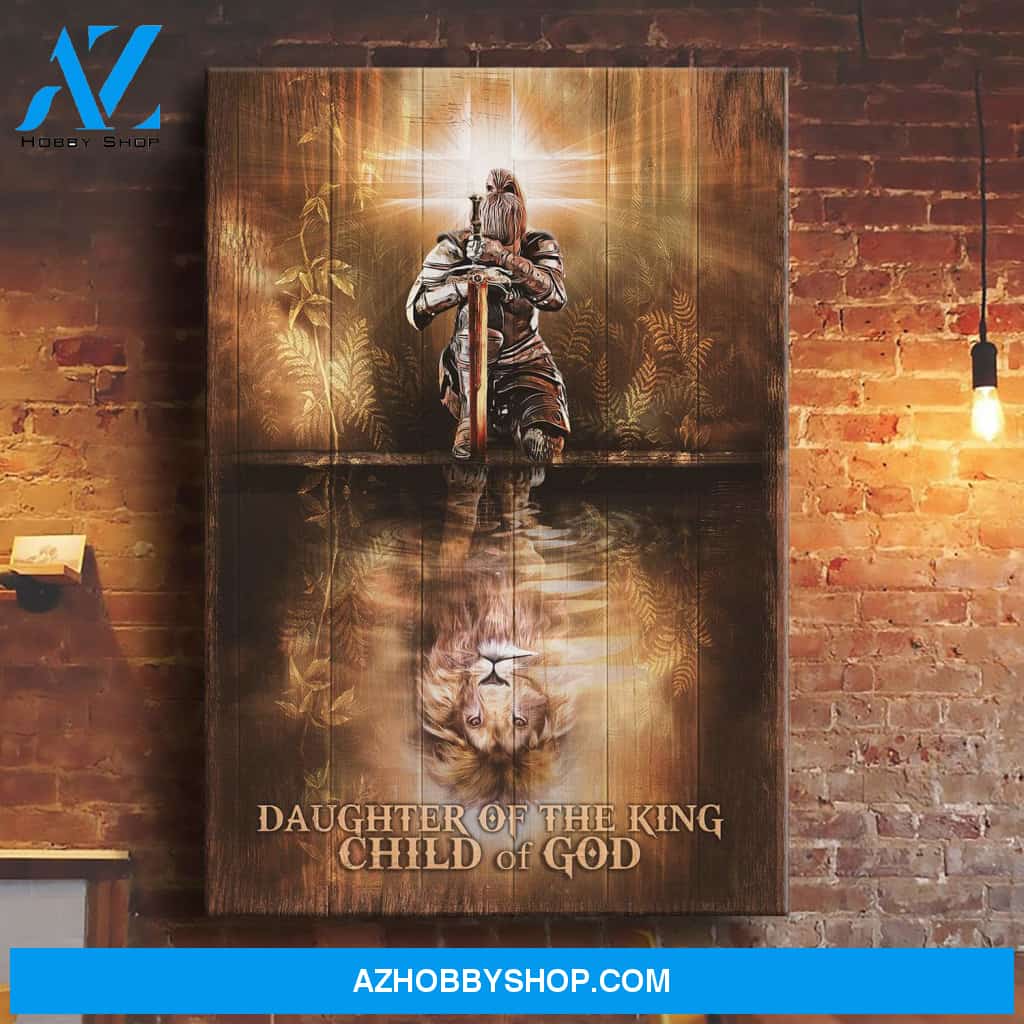 Woman warrior - Daughter of the king, child of God Jesus Portrait Canvas Prints - Wall Art